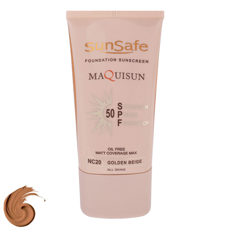 کرم ضدآفتاب رنگی سان‌سیف SPF50 مدل NC20 مناسب انواع پوست، حجم 40 میلی‌لیتر