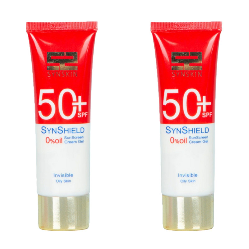 کرم ژل ضد آفتاب سان اسکین مدل Invisible حجم 50 میلی لیتر مجموعه 2 عددی