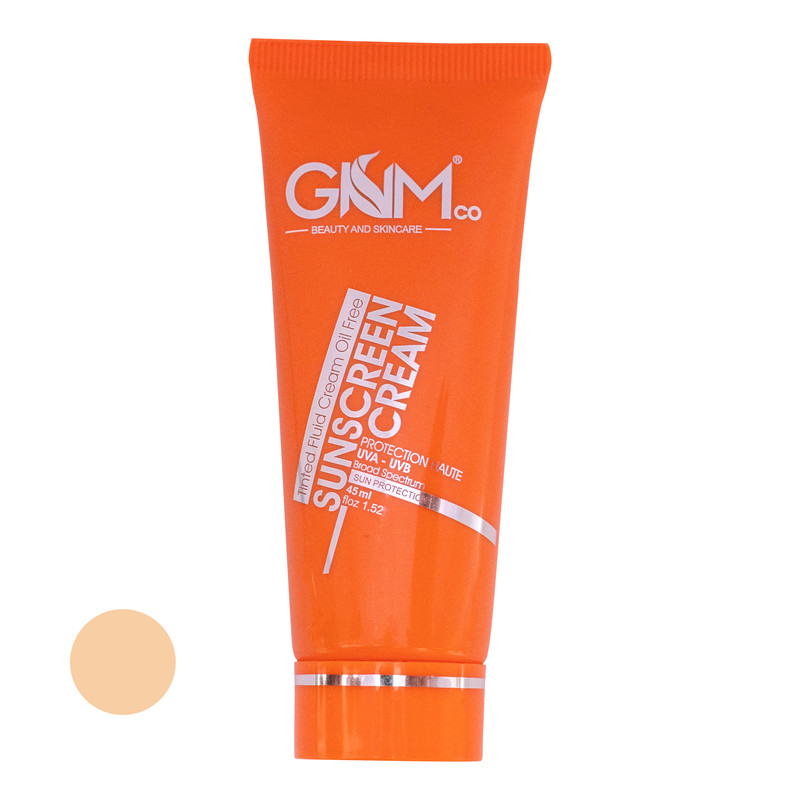 کرم ضد آفتاب رنگی جی ان ام SPF 50 مدل L1 ‌Highly Effective ‌محافظ UVA ،UVB و PA++، ضد حساسیت، مناسب پوست‌های چرب حجم 45 میلی‌لیتر