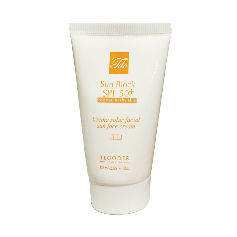 کرم ضد آفتاب بدون رنگ تگودر SPF 50 مدل su0 مناسب پوست خشک و حساس حجم 50 میلی‌لیتر