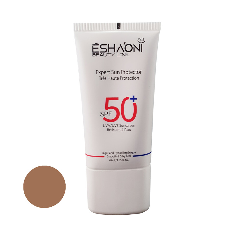 فلوئید ضد آفتاب رنگی اشااونی SPF50 مدل 03 مناسب پوست های خشک و حساس حجم 40 میلی‌لیتر