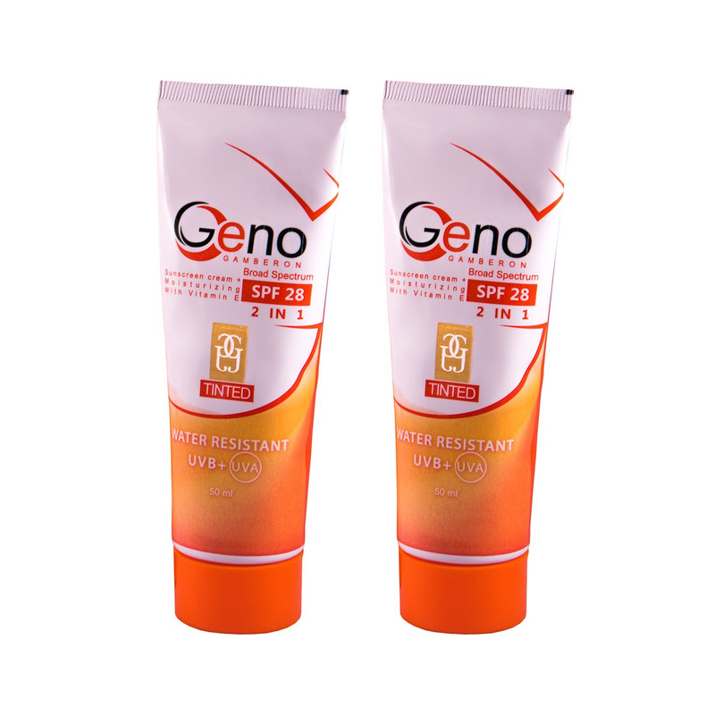 کرم ضد آفتاب و مرطوب کننده گنو گمبرون مدل SPF 28 حجم 50 میلی لیتر بسته 2 عددی