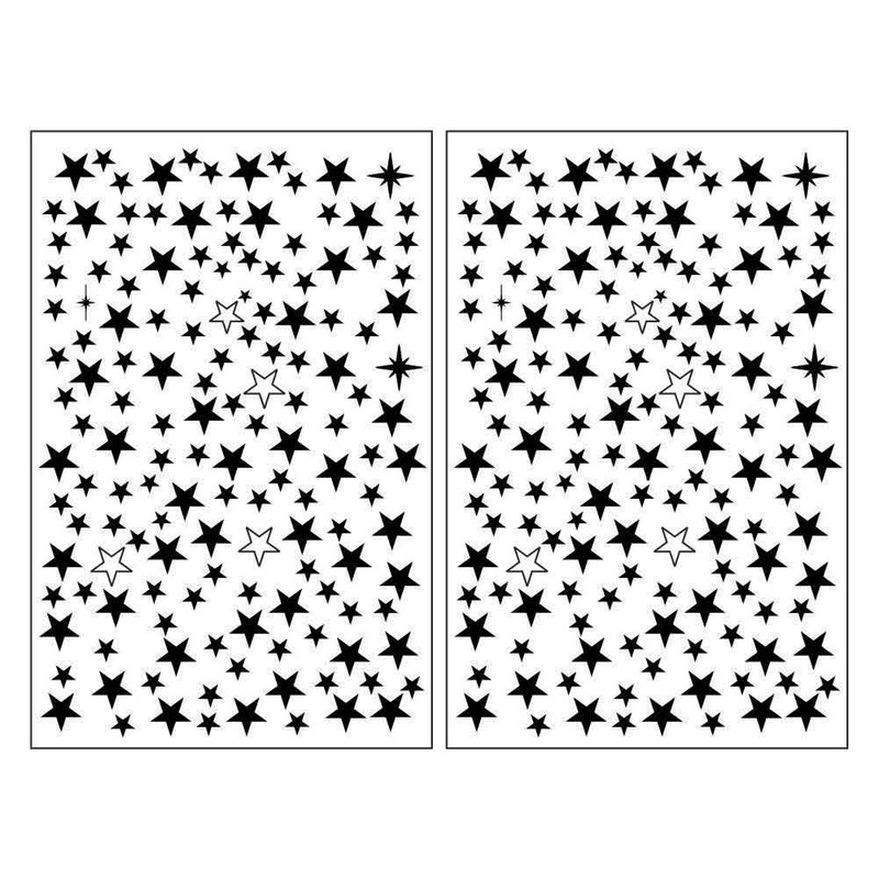 برچسب لنز ناخن طرح ستاره کد STAR N24 مجموعه 2 عددی