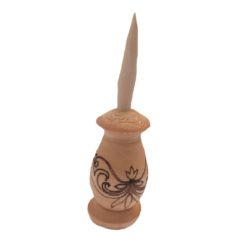 سرمه دان چوبی مدل خمره ای کد AZX597