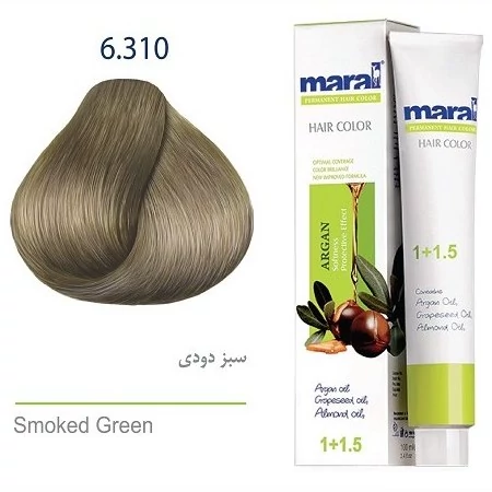 رنگ مو مارال با رنگ سبز دودی شماره 6.310 ، حجم 100 میلی لیتر