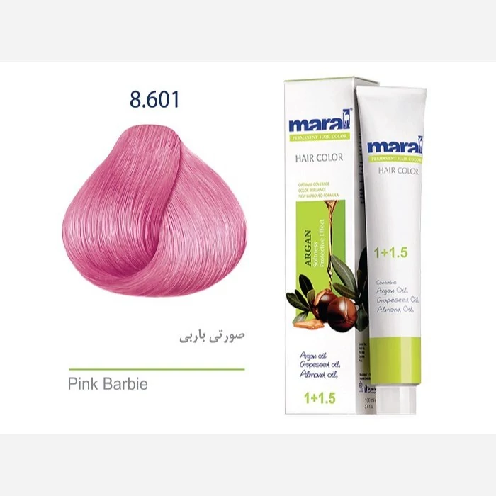 رنگ مو مارال با رنگ صورتی باربی شماره 8.601 ، حجم 100 میلی لیتر