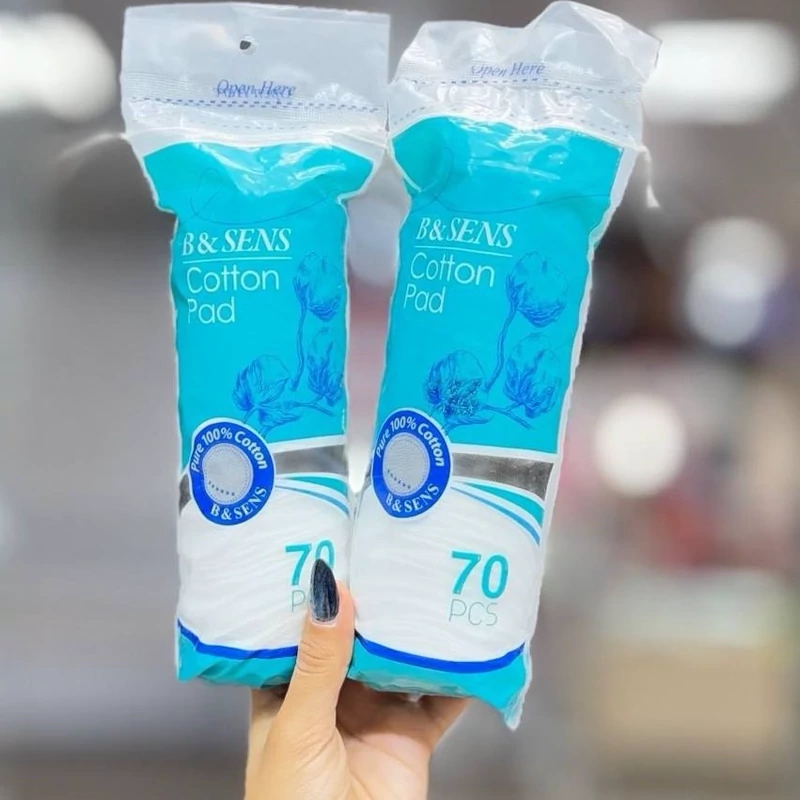 پدخشک سکه ای  پد آرایش پاک کن سان سون سبز 70 عددی
