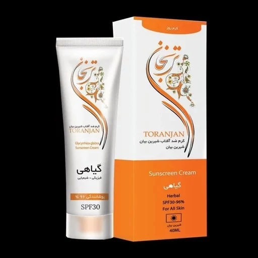 کرم ضدآفتاب ترنجان شیرین بیان   کرم ضد آفتاب گیاهی ترنجان(غنی شده با شیرین بیان) spf30