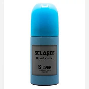 مام نایس پاپت مدل بلوچنل  دئودورانت رولی مردانه Blue D Chanel Silver حجم 60میل اسکلاره