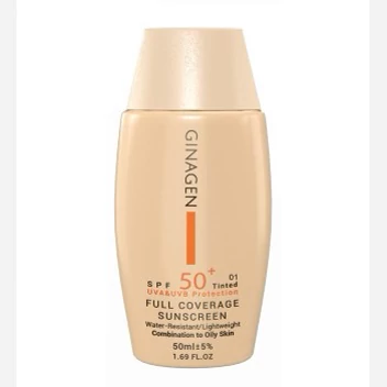 کرم ضدآفتاب  کرم ضد آفتاب رنگی مدل Full Coverage با spf 50 مناسب پوست چرب و مختلط حجم 50 میلی لیتر