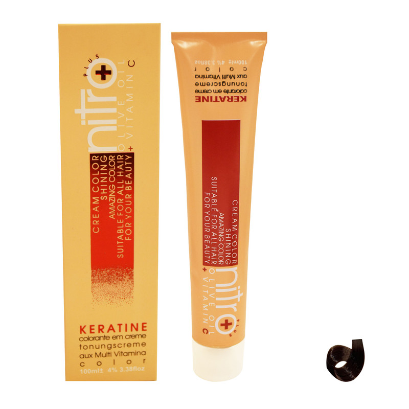 رنگ مو نیترو سری Keratine شماره 6.1 حجم 100 میلی لیتر رنگ بلوند خاکستری تیره