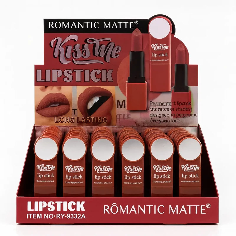 رژلب جامد مات مدل Kiss Me برند رمانتیک مات Romantic Matte