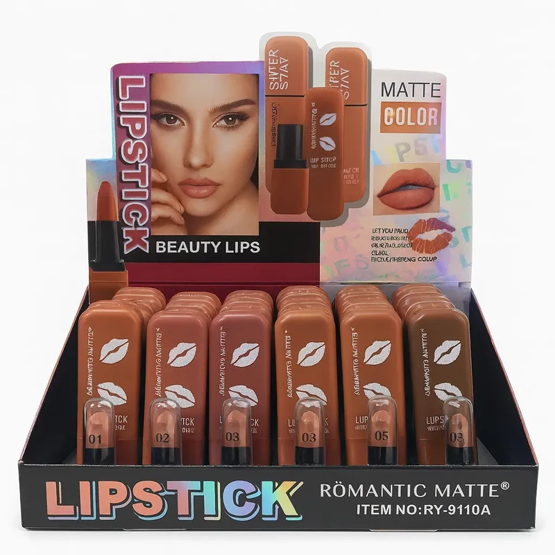 رژ لب جامد تستردار مدل Beauty Lips برندRomantic Matte
