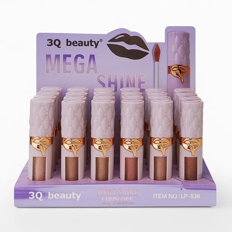 رژلب خیس مدل MEGA SHINE برند 3Q beauty
