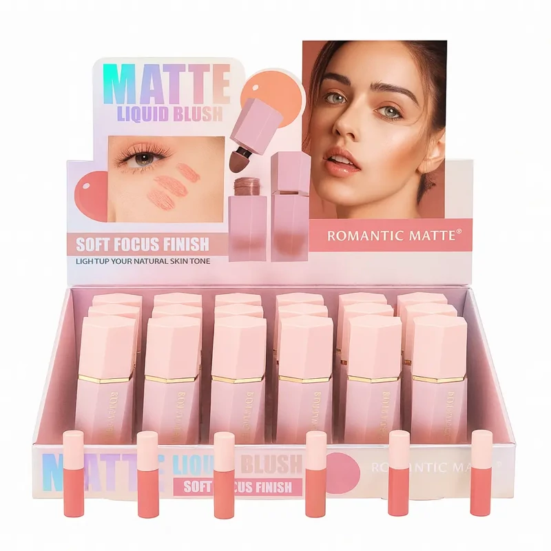 رژگونه مایع پددار برند رومانتیک مات Romantic Matte