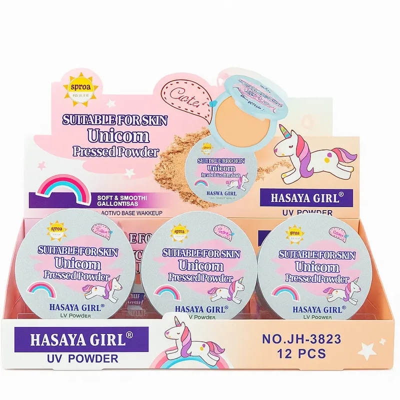 پنکک مدل یونیکورنی ضد آفتابدار SPF35 برند هاسیا شماره 02 | HASAYA GIRL
