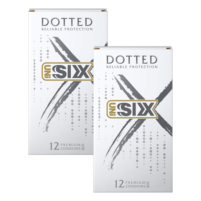 کاندوم سیکس مدل Dotted دو بسته 12 عددی