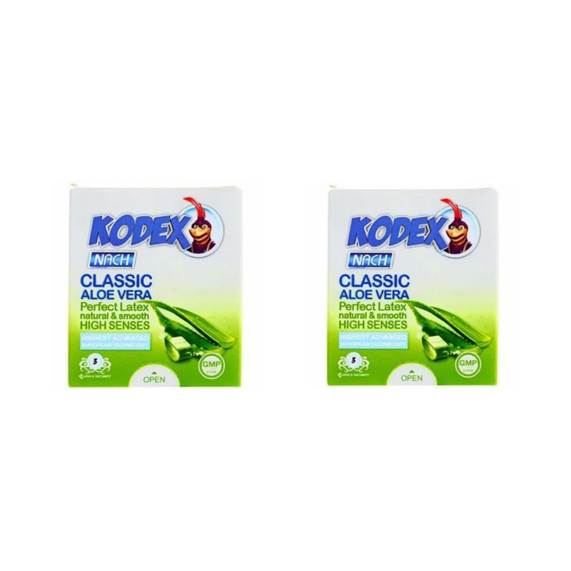 کاندوم کلاسیک ناچ کدکس مدل ALOEVERA دو بسته 3 عددی