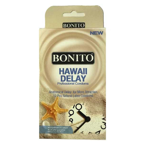 کاندوم بونیتو مدل Hawaii Delay بسته 12 عددی