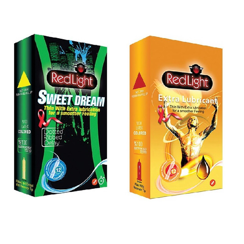کاندوم ردلایت مدل Sweet Lub مجموعه 2 عددی