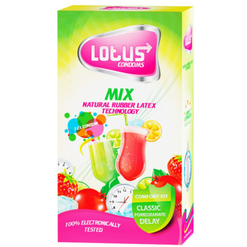 کاندوم لوتوس مدل Mix بسته 12 عددی