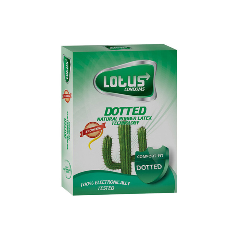 کاندوم لوتوس مدل dotted بسته 3عددی