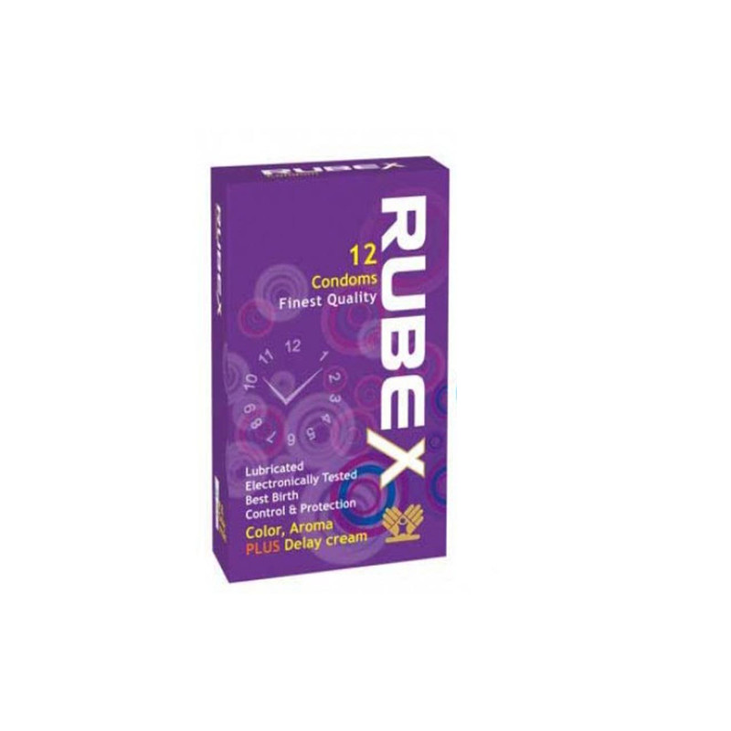 کاندوم روبکس مدل plus delay cream بسته 12 عددی