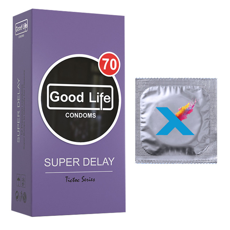 کاندوم گودلایف مدل Super Delay بسته 12 عددی به همراه کاندوم مدل X تک عددی