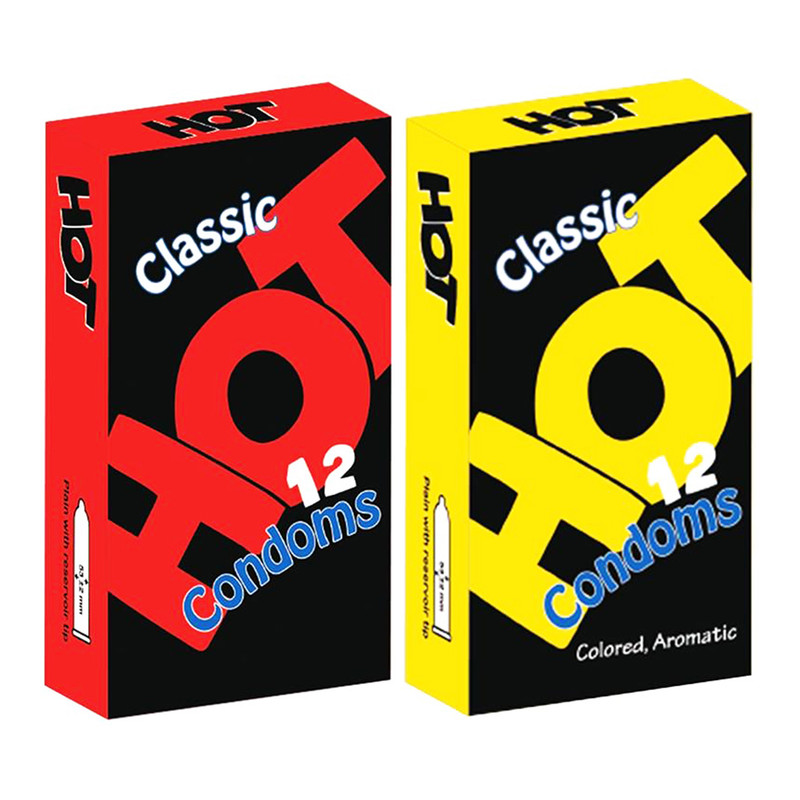 کاندوم هات مدل Classic بسته 12 عددی به همراه کاندوم هات مدل Classic Aromatic بسته 12 عددی