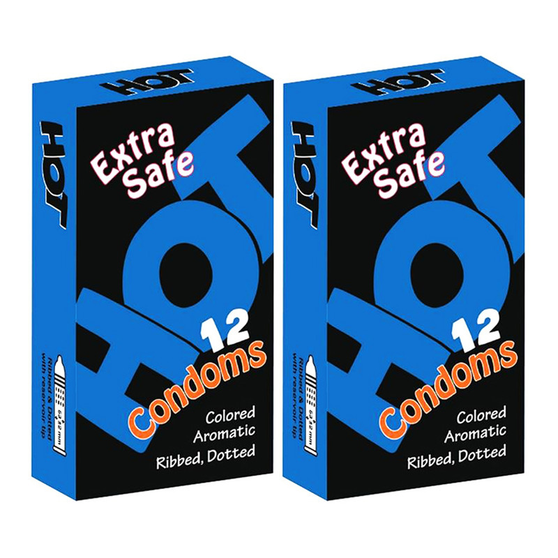 کاندوم هات مدل Extra Safe مجموعه 2 عددی