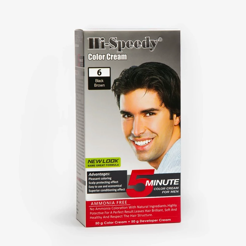 رنگ موی فوری مردانه های اسپیدی شماره 6 Black Brown