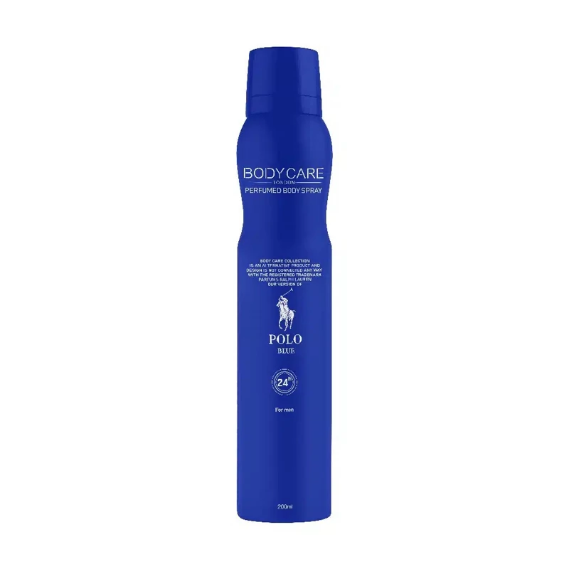 اسپری بادی کر bodycare اسپری بدن رایحه ی پولو آبی پولو بلو Polo plue