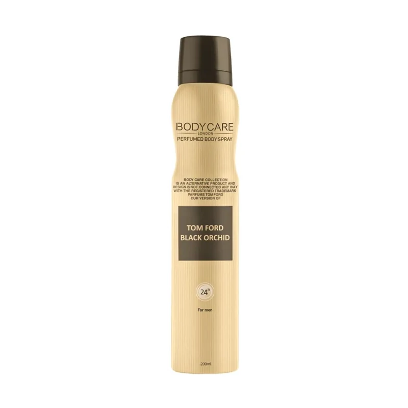 اسپری بادی کر bodycare اسپری بدن رایحه ی تام فورد بلک اورکید tomford black orchid