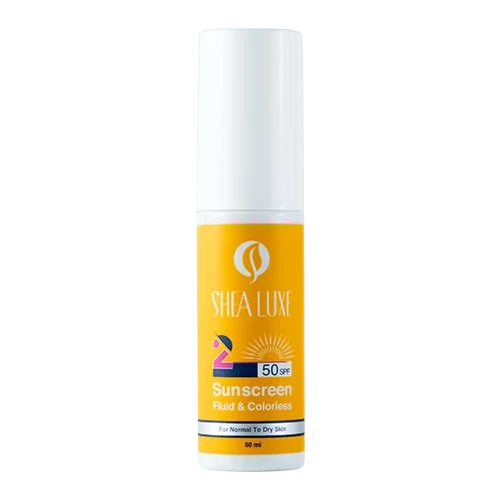 ضد آفتاب بی رنگ شی لوکس SPF50 مناسب پوست خشک حجم 50 میل